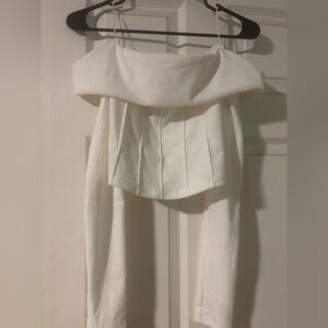 Haute Monde Off-Shoulder White Top